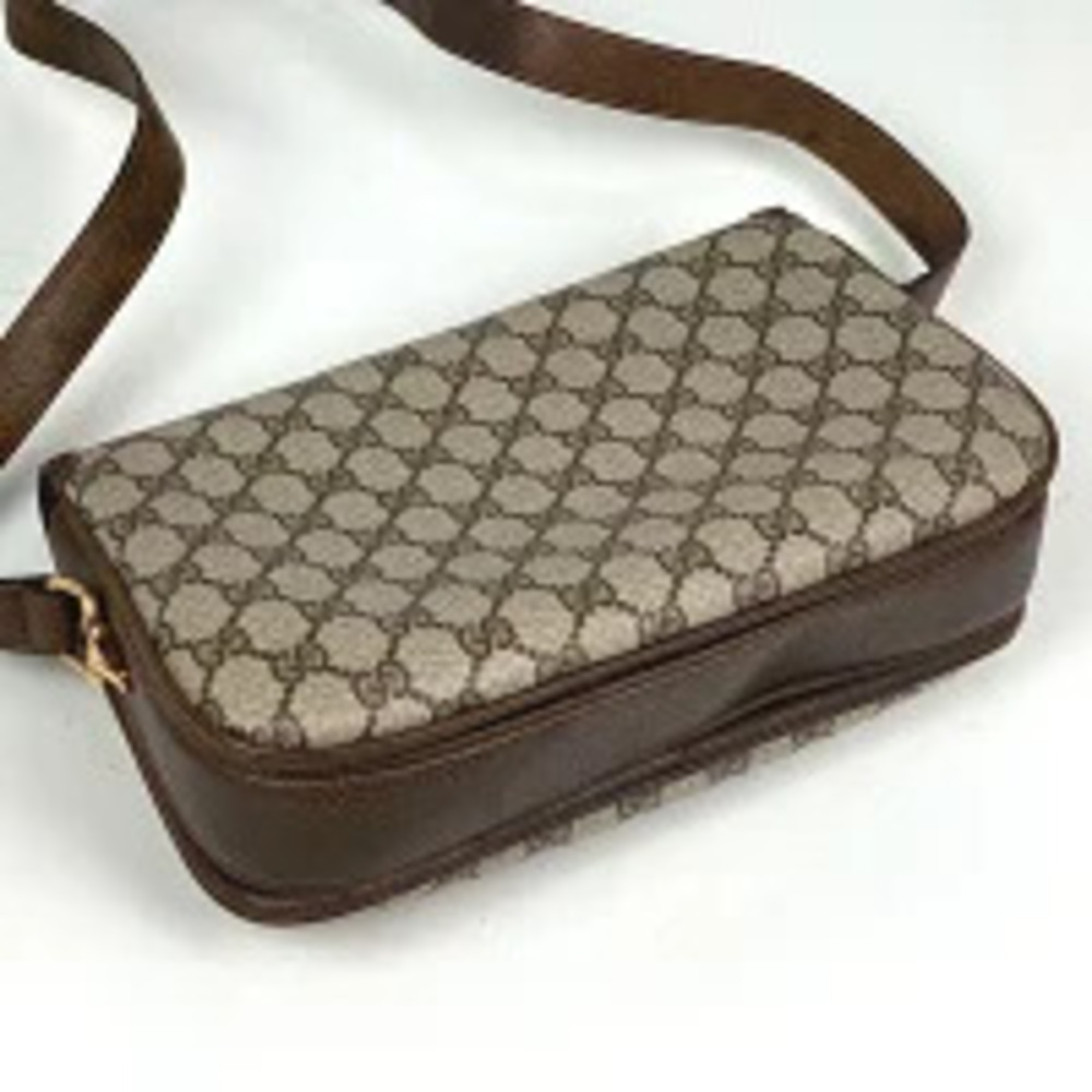 Gucci brown shoulder GG bag canvas Horsebit Brown